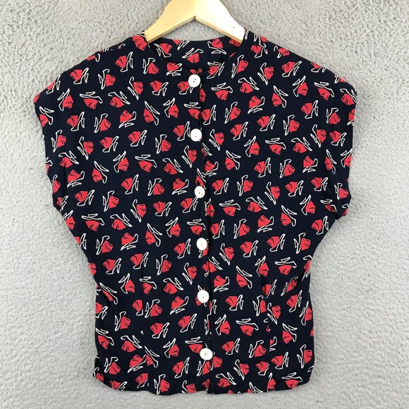 Vintage NEW REPUBLIC floral sleeveless top and skirt set size S - Picture 4 of 16